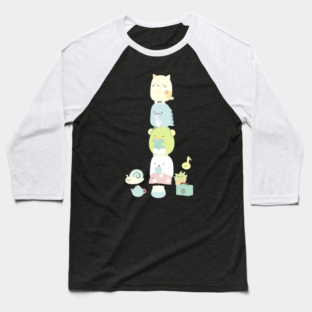 Sumikko gurashi Baseball T-Shirt by miguelest@protonmail.com